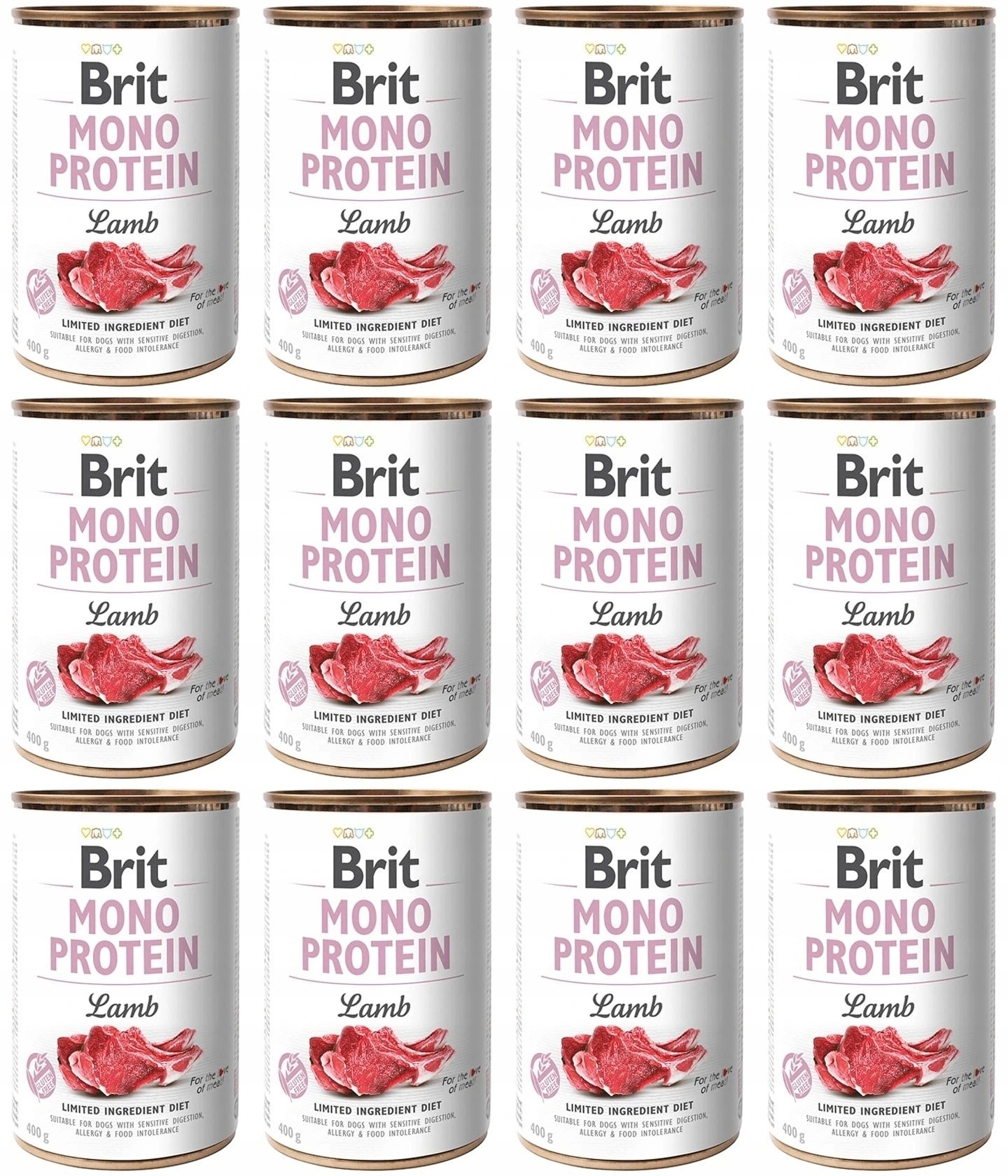Brit Mono Protein Lamb 12x400g monobiałkowa mokra karma z Jagnięciną PSY