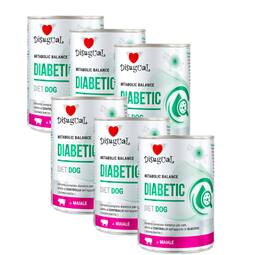Disugual Dla Psa Mokra Dieta DIABETIC Wieprzowina 6X400g Cukrzyca
