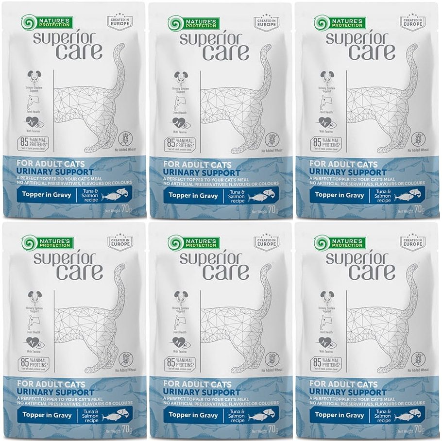 Nature's Protection Adult Cat URINARY Tuńczyk Łosoś W SOSIE dla kota 6x70g