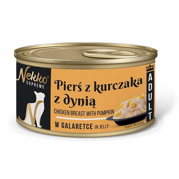NEKKO SUPREME ADULT Pierś z kurczaka z dynią w galaretce puszka 80g