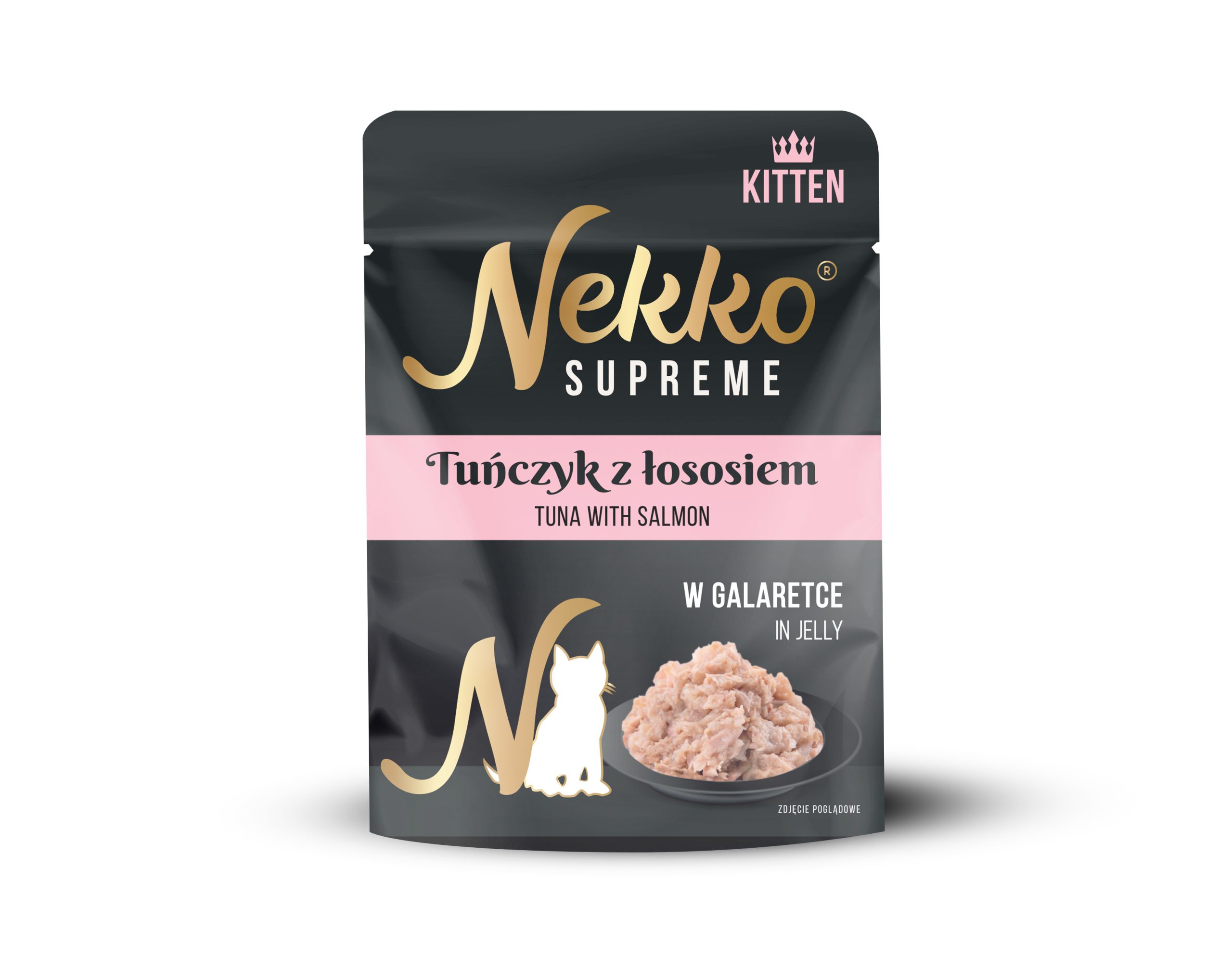NEKKO SUPREME KITTEN Tuńczyk łosoś w galaretce 70g mokra karma dla kociąt