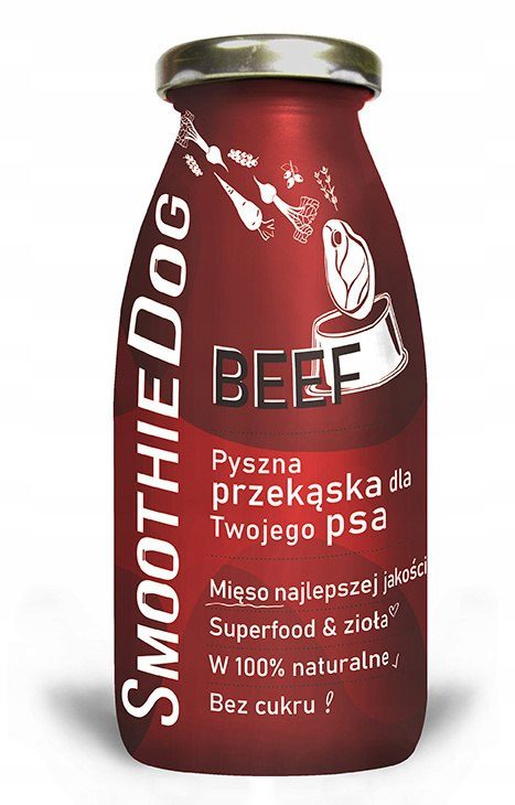 SMOOTHIE DOG Beef Wołowina Przekąska dla psa 250ml 100% Naturalna